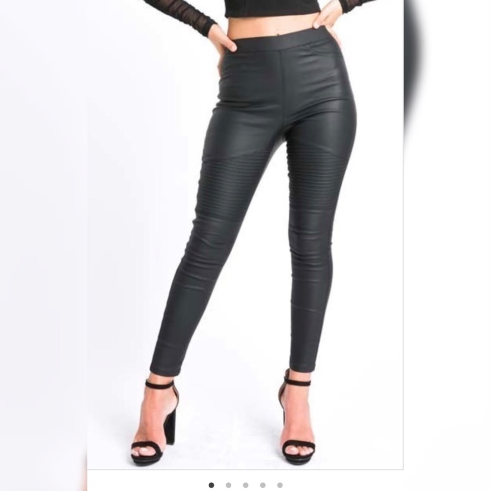 Faux leather leggings
